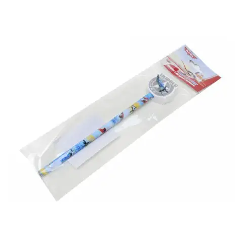 Карандаш чернографитовый с фигурной резинкой, HB, 4 вида