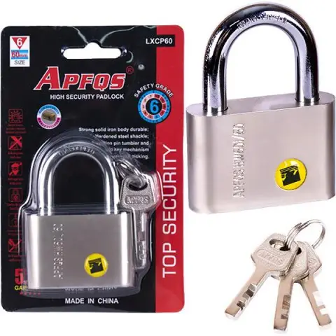 Замок навісний матовий APFQS X2-80 60 мм