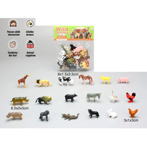 Набір тварин 18 шт від 4 см B15