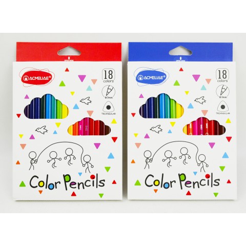 Олівці кольорові Acmeliae, 18 кольорів, трикутний корпус, 3 мм