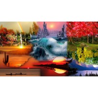 Алмазна мозаїка на підрамнику Пори року 40×50 см 71558_BGLE