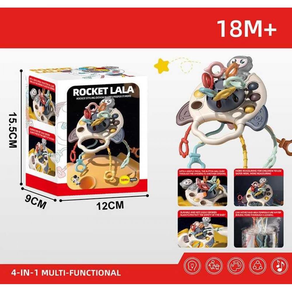 Брязкальце пальчикові ігри, поп іт, гумові прорізувачі, рухливі елементи, ручка для тримання, в кор. /120-2/