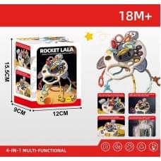 Брязкальце пальчикові ігри, поп іт, гумові прорізувачі, рухливі елементи, ручка для тримання, в кор. /120-2/