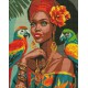 Набір з алмазною мозаїкою Принцеса з Африки AMO7809 з АВ стразами, 40x50 см