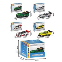 Конструктор Перегоновий автомобіль 199 деталей 4 шт у кор 607113-607116