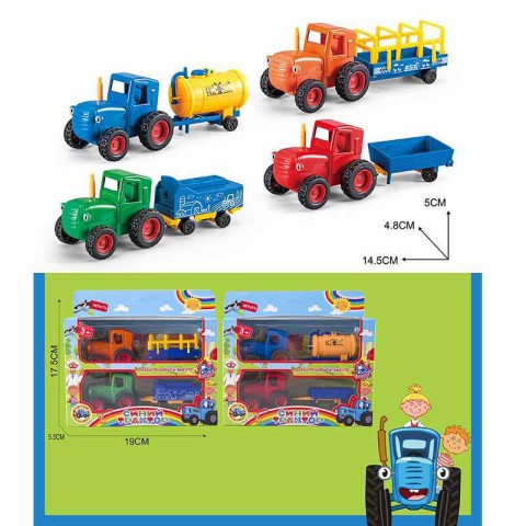 Синій Трактор з причепом, NF2024-10 (В асортименті)