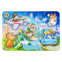 Рамка-вкладиш Котики 2 з космонавтом Ubee ПСД143