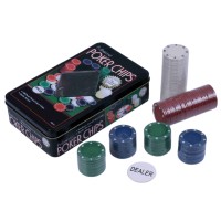 Покерний набір на 100 фішок з номіналом 100-S