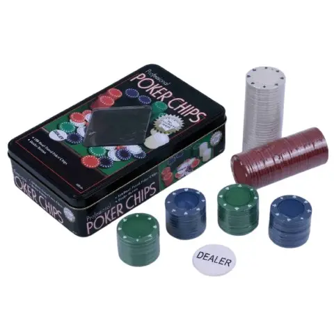 Покерний набір на 100 фішок з номіналом 100-S