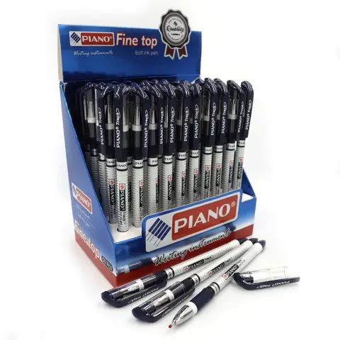 Ручка масляна Piano Track, чорна, грип, 50 шт.