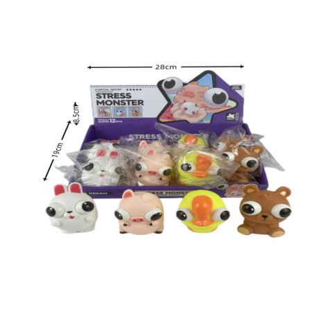 Гра антистрес, гума, витріщає очі, 7x5x6 см, C68844