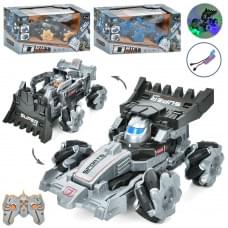 Машинка р/к2,4G, акум, 25см, трансформер, трюкова, музика, світло, USBзарядне, 3 кольори, в кор-ці, 35,5-20-17,5см /6/