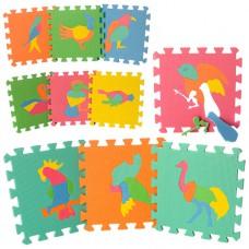 Килимок Мозаїка EVA, птахи, 10 дет(8мм,29-29см), пазл, кул, 29-29-8см /12/