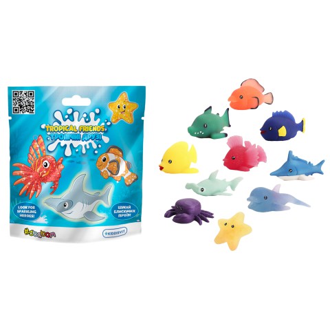 Стретч-іграшка у вигляді тварини серії Желейна – ТРОПІЧНІ ДРУЗІ (В асортименті, у дисплеї)