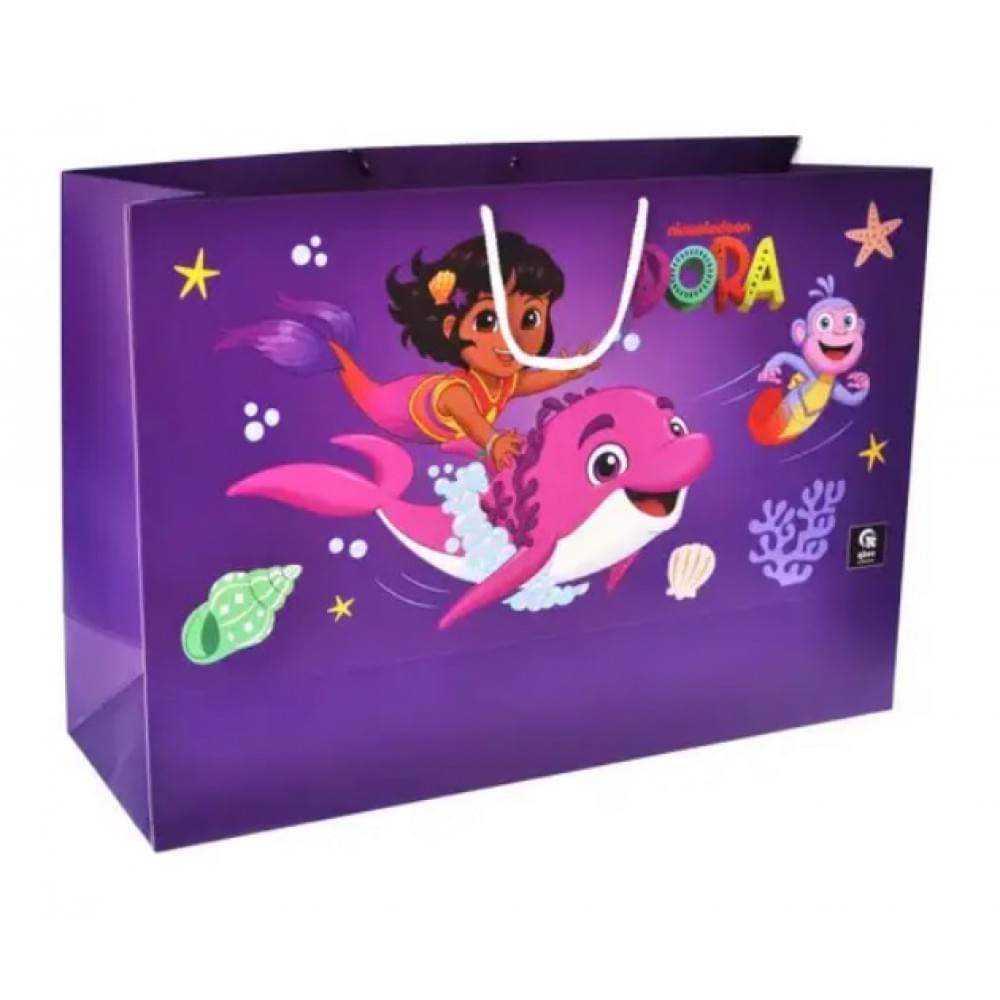Пакет паперовий XL QB004-302 "Дора мандрівниця" р.50x35x17 см qbee 2шт в уп. //
