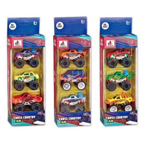 Набір машинок, DS053, 3 шт., метал, 7 см (В асортименті)