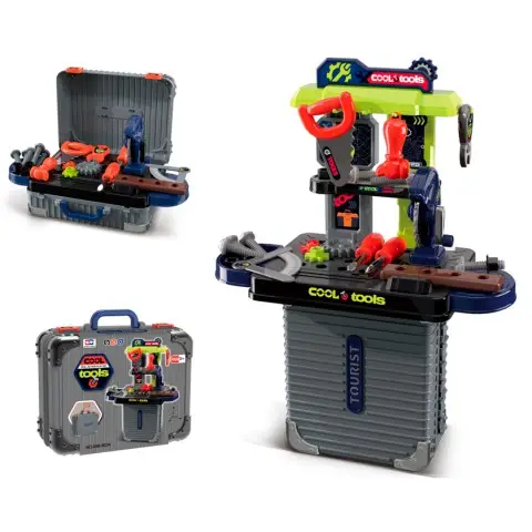 Стіл з інструментами 35,5×18×47 см молоток пила гайковий ключ викрутки чемодан 008-302A