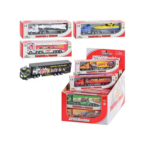 Набір машинок метал трейлер (в асортименті) PT304