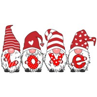 Набір для творчості алмазна картина Gnomes with Love Lettering Strateg SK86016, 40x50 см