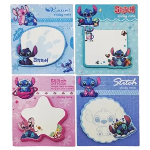 Стікер-блок фігурний Стіч, 40 аркушів, 7.5 см (В асортименті)