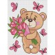 Набір з алмазною мозаїкою для дітей Чарівний ведмедик Ideyka AMO8035, 30x40 см