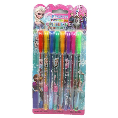 Набір гелевих ручок гліттер FZ, 8 кольорів, у блістері