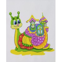 Набір для розпису по номерах Равлик з будиночками, Strateg, 30x30 см, ES175