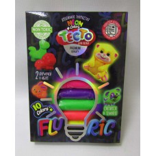 Набір творчості "тісто для ліпки "fluoric" 10 кольорів укр (16) danko toys