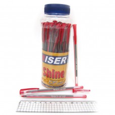Ручка масляна wiser "shine" 0, 6мм банку, червона, 30шт в упаковці