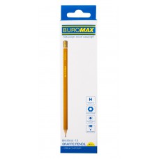 Олівець графітовий professional h, жовтий, без гумки, 12шт. В коробці
