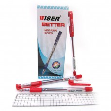 Ручка масляна wiser "better" 0,7 мм з грипом червона 12 шт.(в упаковці)