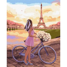 Картина за номерами "романтика в парижі" 40х50см кно2607