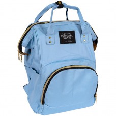Сумка-рюкзак для мам та тап mom's bag блакитний з термо-кишенями, 20 л, 021-208/5, 41*21*27 см