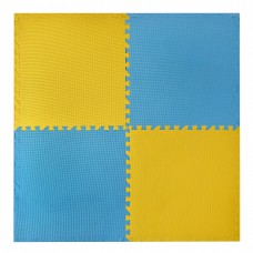 Килимок-пазл eva жовто-блакитний деталь 58, 2*58, 2*0, 8см 4 деталі, килимок 114, 7*114, 7*0, 8см