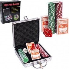Набір для покеру в валізці з алюмінію 20*20 см (94302)