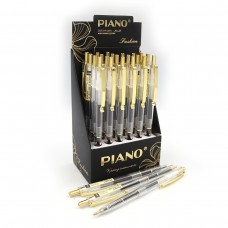 Ручка масляна "Piano" "Fashion" 0,7мм, чорна, ціна за 24 шт. //