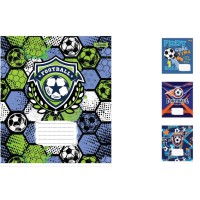 Зошити учнівські 12 аркушів лінія. 1В Football, 25 шт. в упаковці