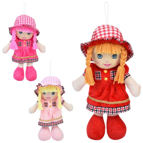 Лялька м’яконабивна, YG0194, 37 см, петелька (В асортименті)
