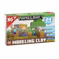 Пластилін Yes "Minecraft", 24 кольори, 480г 540682