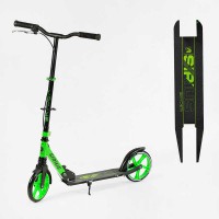Самокат двоколісний Skyper Sirius, салатово-чорний, PU колеса 200 мм, 1 амортизатор, ручне гальмо