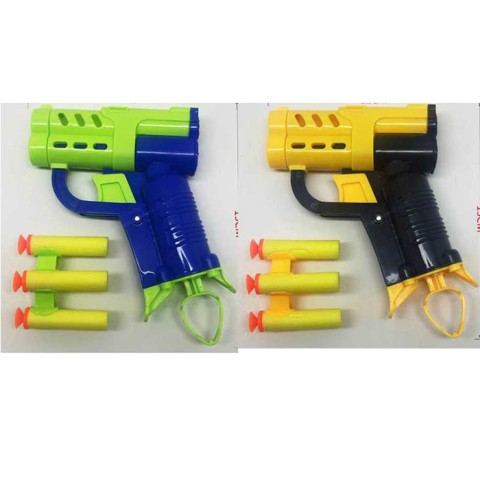 Пістолет, 10 см, м’які кулі-присоски 3 шт., MH-400-01A (В асортименті)