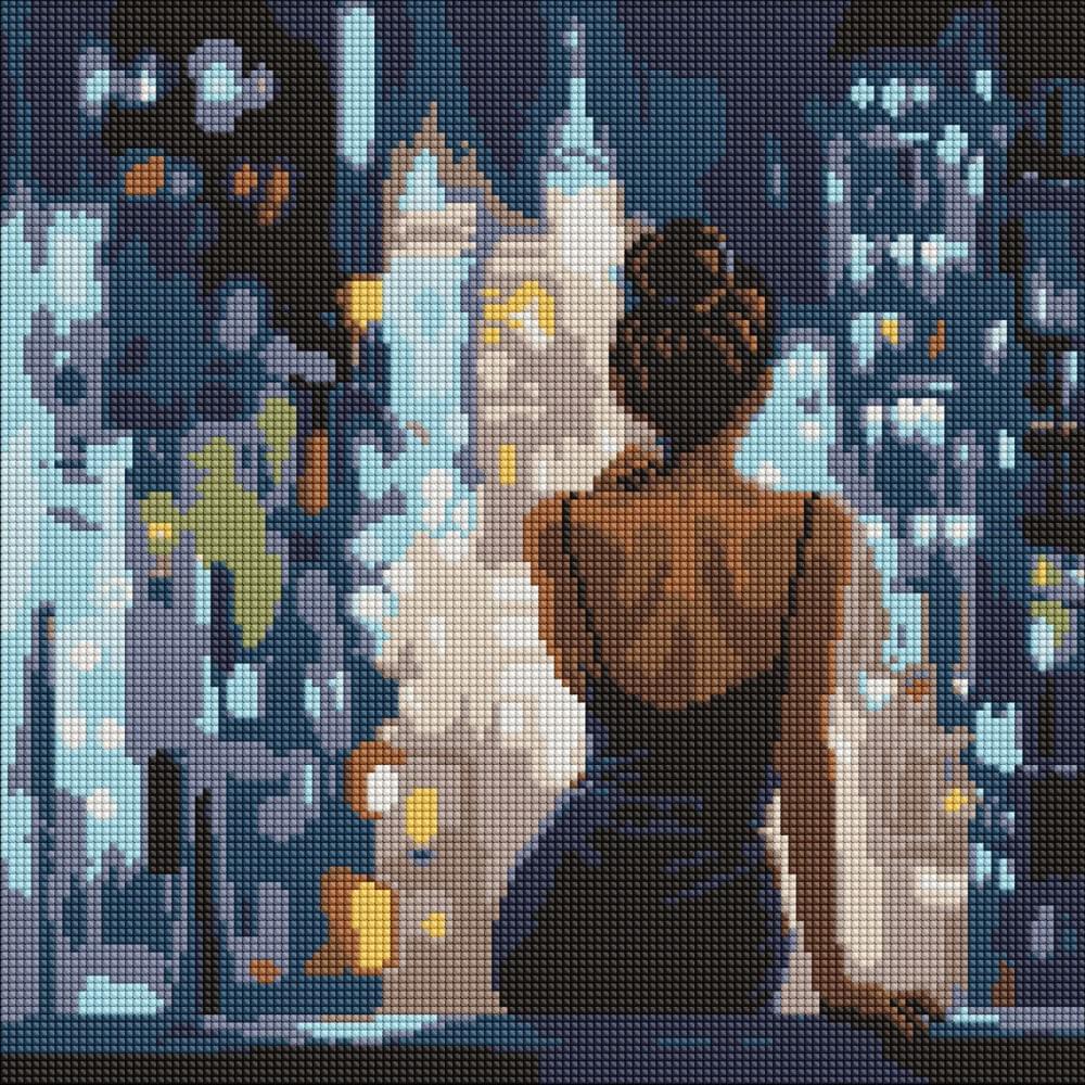 Алмазна мозаїка на підрамнику "Кінець вечірки" Ideyka 40х40см AMO8286