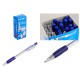 Ручка пластикова кулькова на кнопці A+BALL PEN, 1.0 мм, синя, 24 шт.