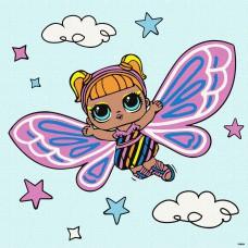 Картина за номерами для дітей "L.O.L. Surprise! O.M.G. Fairies Flutterstar" Ideyka 40х40 см КНО1090