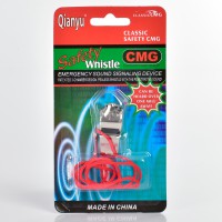 Свисток метал, 4 см, на шнурку, 9x16x2.5 см