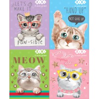 Блокнот на пружині зверху Kitty KIDS Line, А7, 40 аркушів, картонна обкладинка, 4 шт. в упаковці