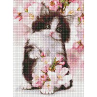 Набір з алмазною мозаїкою Пухнасте кошеня AMO7577, 30x40 см