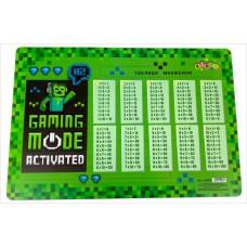 Підложка настільна Kidis Gaming Mode Таблиця множення 42,5см* 29см, ціна за 2 шт. //