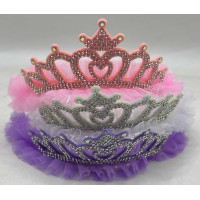 Обідок на голову Корона ажурна зі стразами (В асортименті)