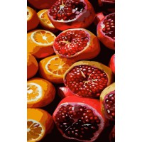 Набір для розпису по номерах Соковиті гранат та апельсин, Strateg, 50x25 см, WW015